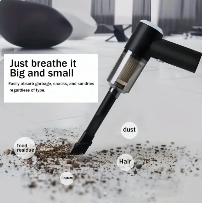 Portable Car Vacuum Cleaner, Handheld Vacuum High Power Cordless, Hand Vacuum Rechargeable Easy To Clean Car Interior, Desktop, Sofa, Keyboard, Drawer And Crevices, Small Spaces